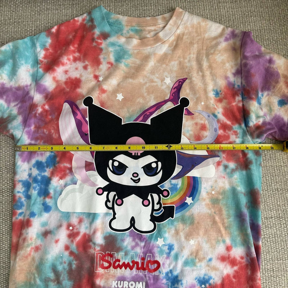 Dim Mak Sanrio Kuromi Tee Kaleidescope Tie Dye Shirt Short sleeves Small - Picture 5 of 6